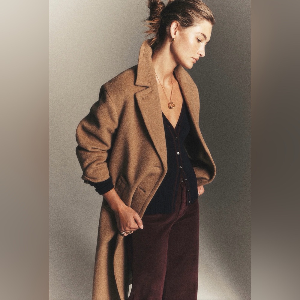 Madewell Alonzo Coat - Camel - Size XS